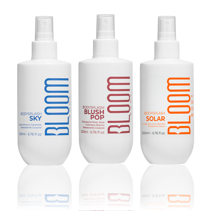 Kit 3 Body Splash Desodorante Colônia 200ml - Blush Pop, Solar e Sky