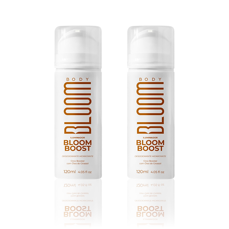 Kit de Brilho Infinito, Dois Iluminadores Corporais Bloomboost - 120ml