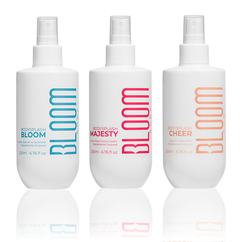 Kit 3 Body Splash Desodorante Colônia 200ml - Cheer, Majesty e Bloom